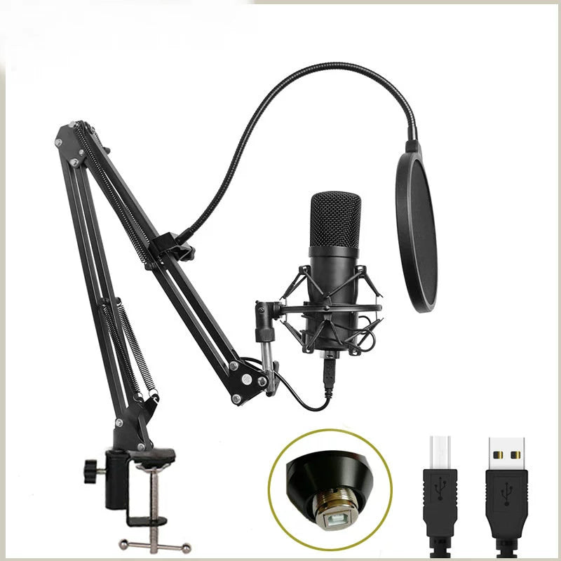 High Sampling Rate USB Microphone Computer Game Recording Bm700 Capacitance Mic Suit 192KHz/24bit