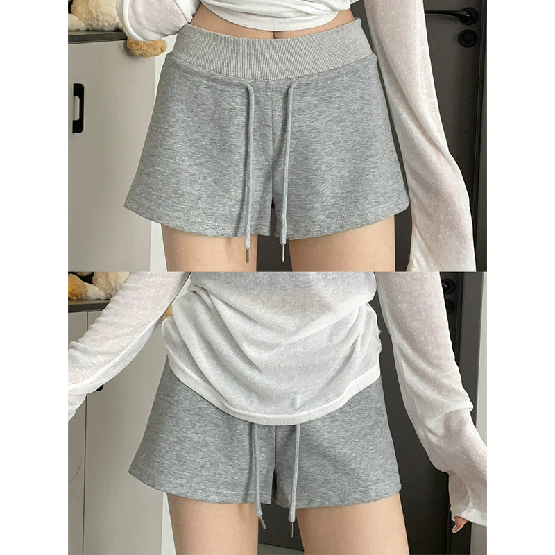 Red American Style Sexy shorts Women's Summer New arrival high waist Slim Looking Yoga Pants Casual Sports Hip Low Waist Hot Pants