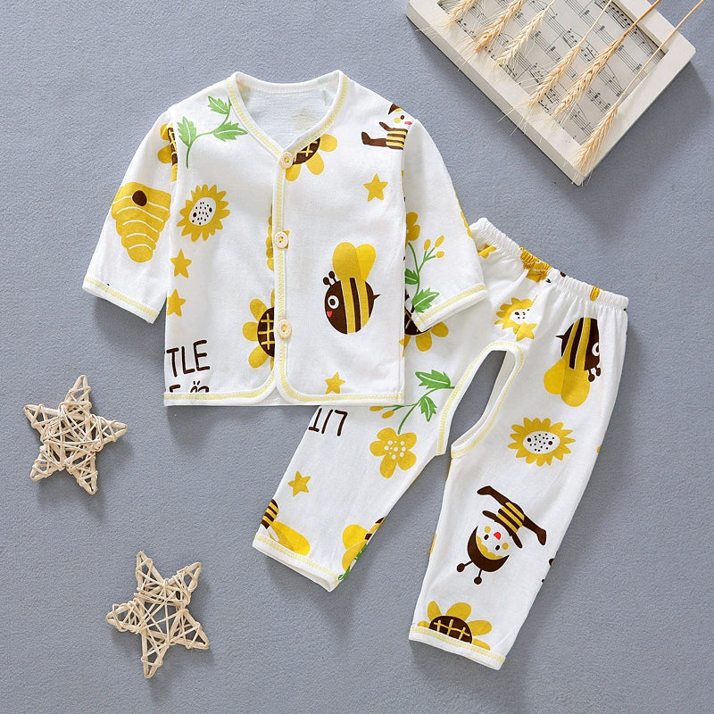 Gown Newborn Clothes 0-3 Months 6 Baby Cotton Underwear Summer Thin Newborn Baby Suit Spring & Fall