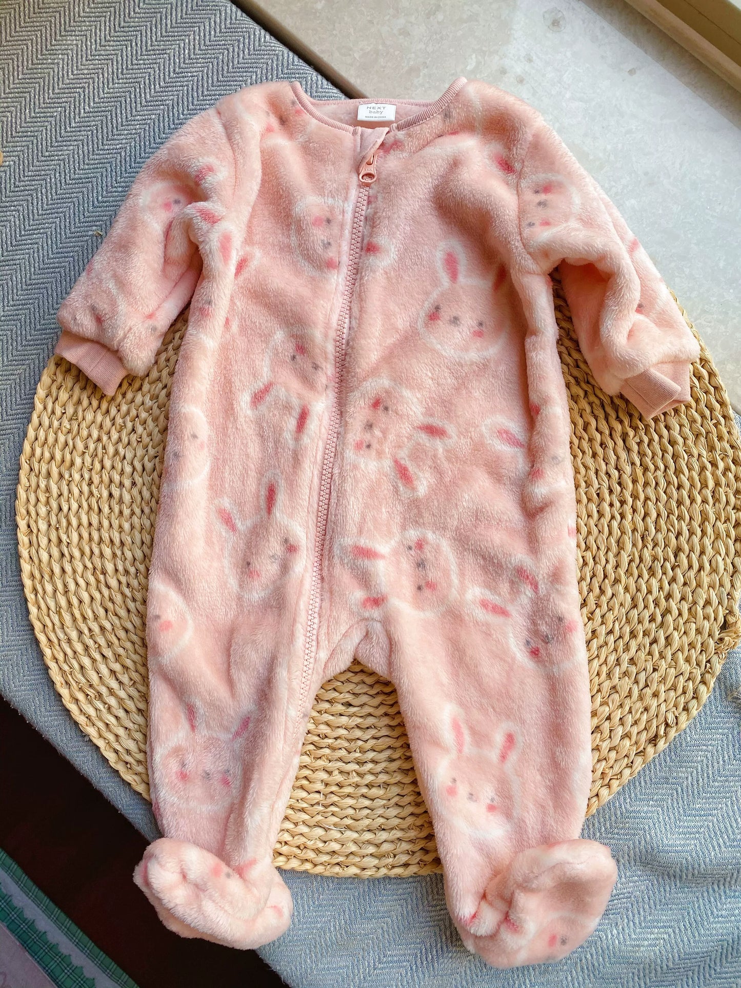 In Stock British next New Arrival Baby Fall and Winter Thick Coral Fleece Knitting Jumpsuit Romper Fleece-lined Jumpsuit Pajamas