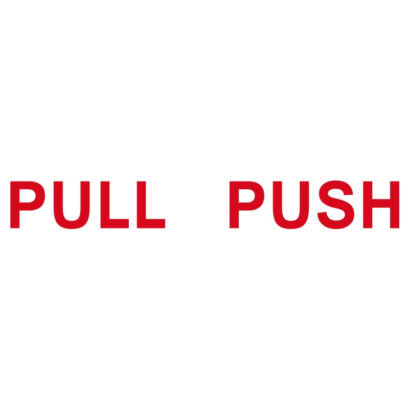 Minimalist Sliding Logo Sticker Fashion English Pull Push Clothing Store Mall Sliding Door Glass Paster
