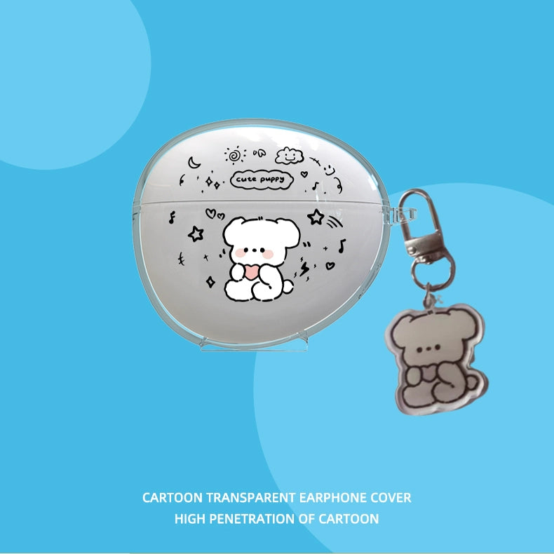 S6s Ultra Protective Case for Sanag Serena Small Nebula S6s Bluetooth Headphone Case New Arrival S6spro Transparent Silicone Earphone Case Pro Drop-Resistant Soft Case Cartoon Cute Female