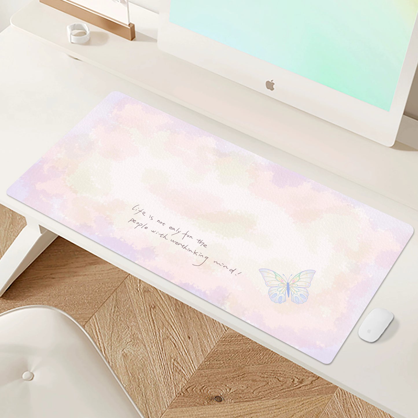 Cut Out Butterfly Mouse Pad Oversized Girl Good-looking Office Desk Mat Computer Keyboard Mat Classy Mouse Pad