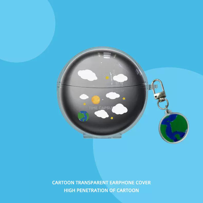 S6s Ultra Protective Case for Sanag Serena Small Nebula S6s Bluetooth Headphone Case New Arrival S6spro Transparent Silicone Earphone Case Pro Drop-Resistant Soft Case Cartoon Cute Female