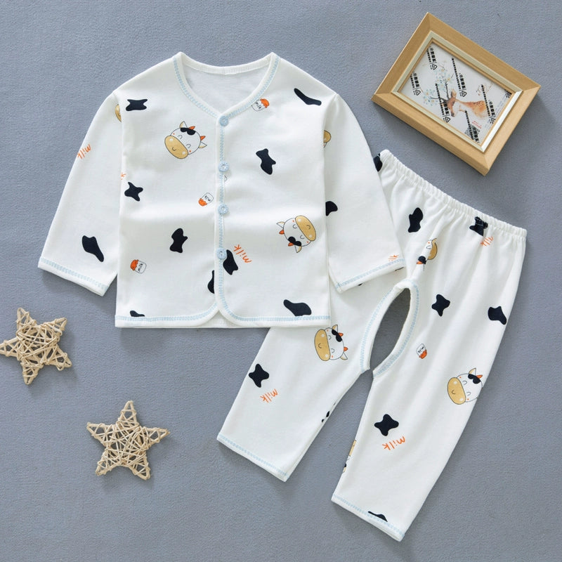 Gown Newborn Clothes 0-3 Months 6 Baby Cotton Underwear Summer Thin Newborn Baby Suit Spring & Fall