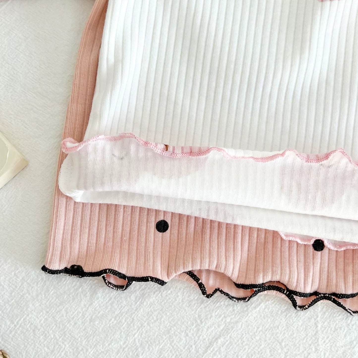 Baby Girls' Cotton Spring and Autumn Base Homewear Suit