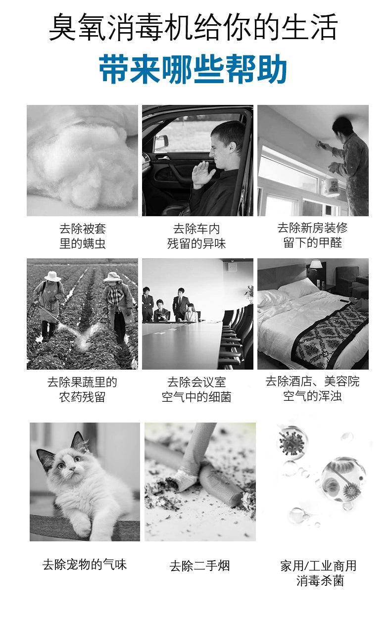 Ozone Sterilizer Small For Home Car Air Sterilization Space Purification Formaldehyde Removal Odor Removal Ozone Generator