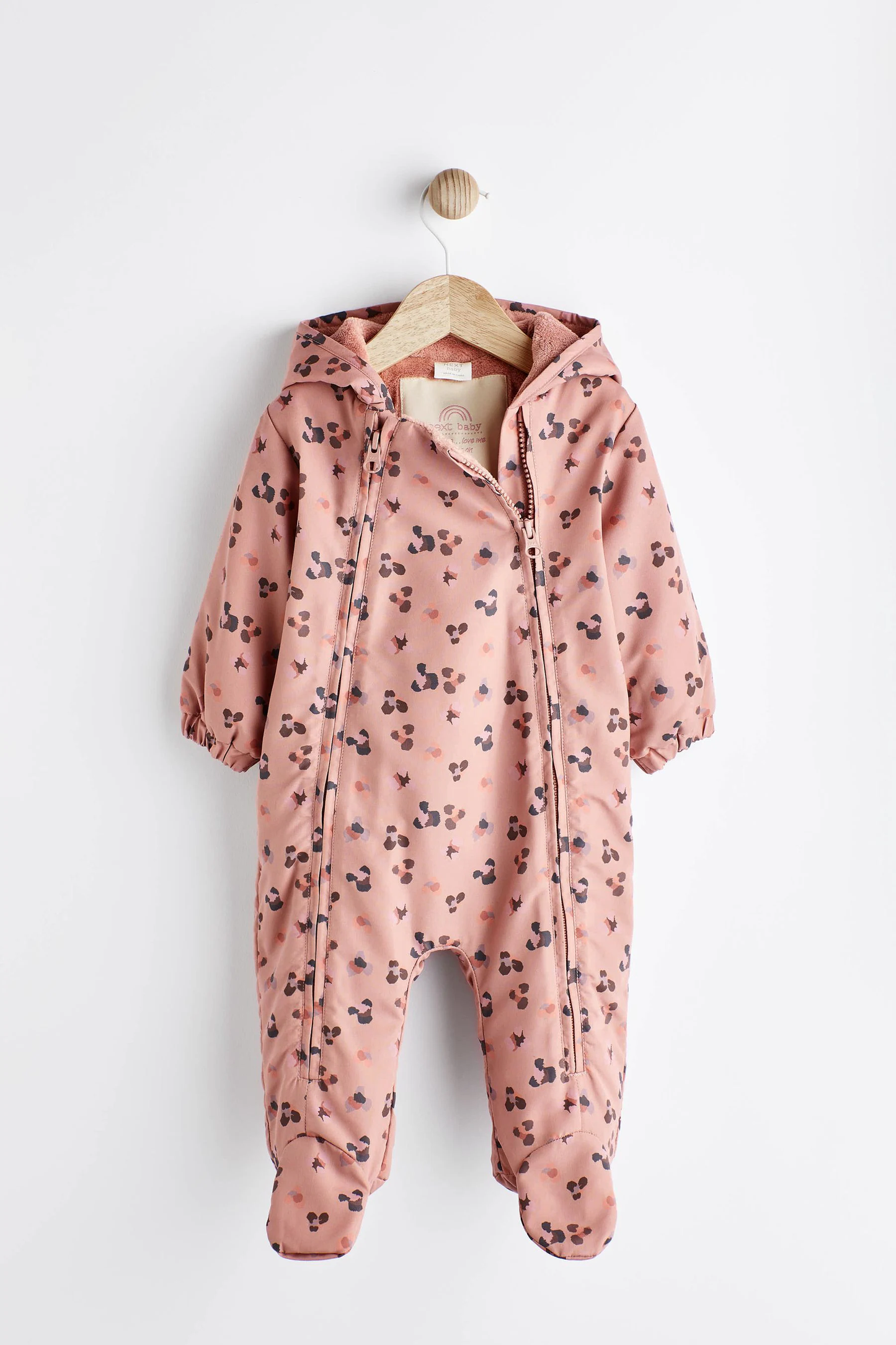 In Stock British next New Arrival Baby Fall and Winter Thick Coral Fleece Knitting Jumpsuit Romper Fleece-lined Jumpsuit Pajamas