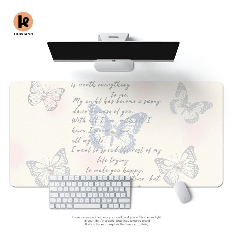 Cut Out Butterfly Mouse Pad Oversized Girl Good-looking Office Desk Mat Computer Keyboard Mat Classy Mouse Pad