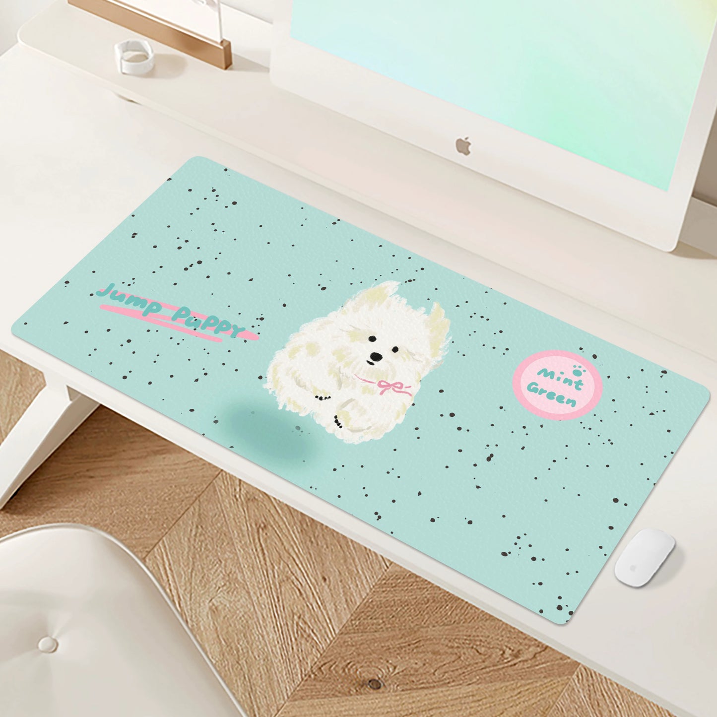 Huixiang Puppy Mouse Pad Oversized Girl Good-looking Office Computer Keyboard Desktop Station Table Mat Cute
