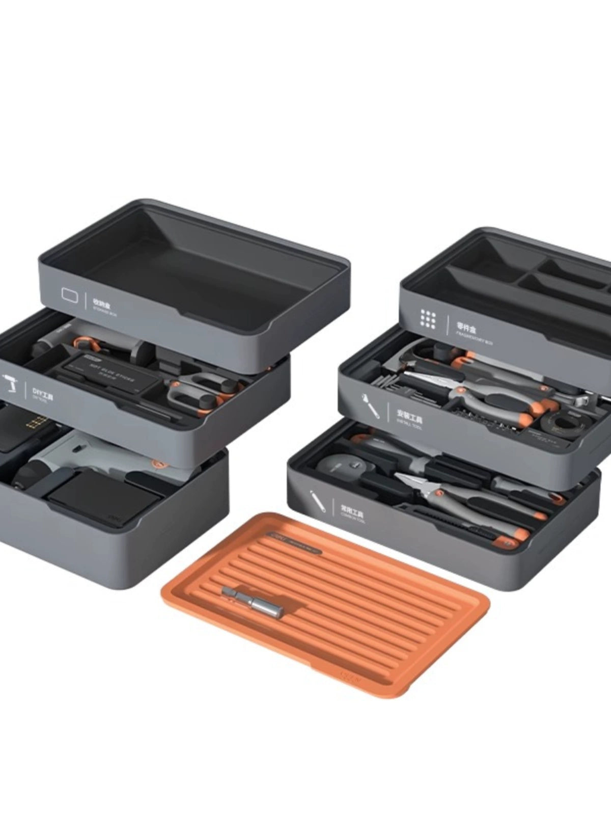 Deli Home Daily For Home Wire Cutter Hammer Lithium Electric Drill Emergency Repair Multifunctional Suit Tool H1001