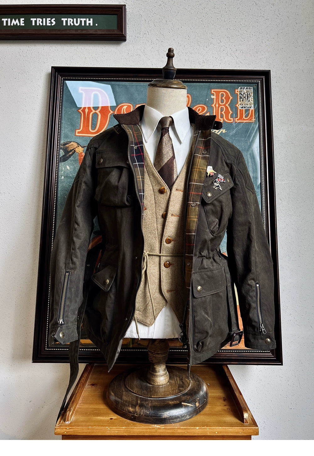 580G Colorful Tweed Lapel Gentleman Vest