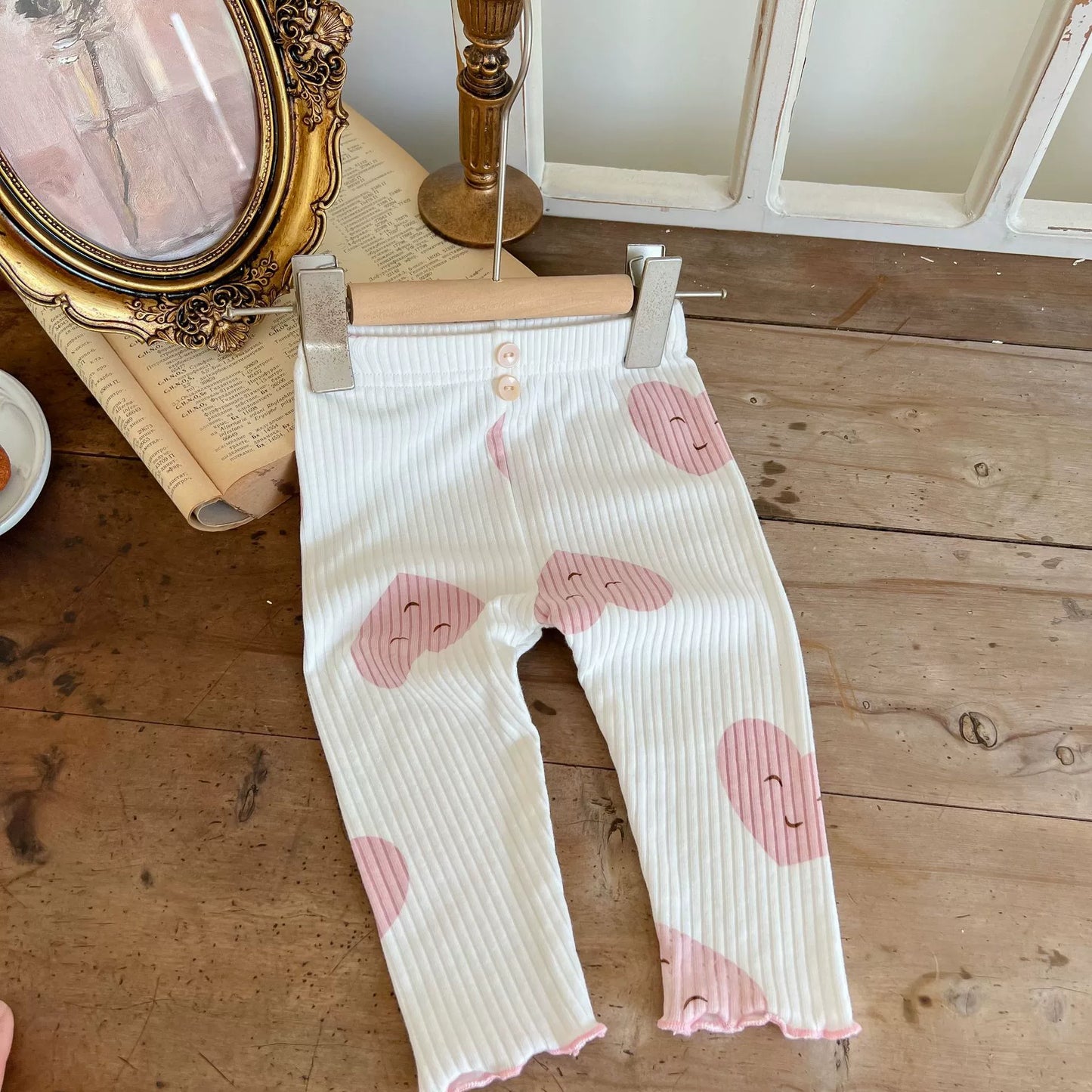 Baby Girls' Cotton Spring and Autumn Base Homewear Suit