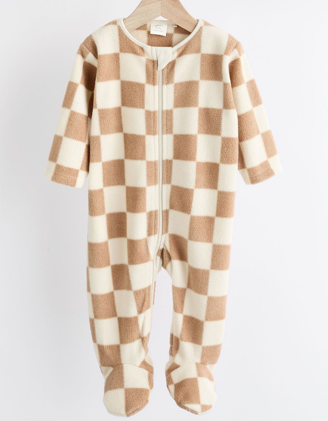 In Stock British next New Arrival Baby Fall and Winter Thick Coral Fleece Knitting Jumpsuit Romper Fleece-lined Jumpsuit Pajamas