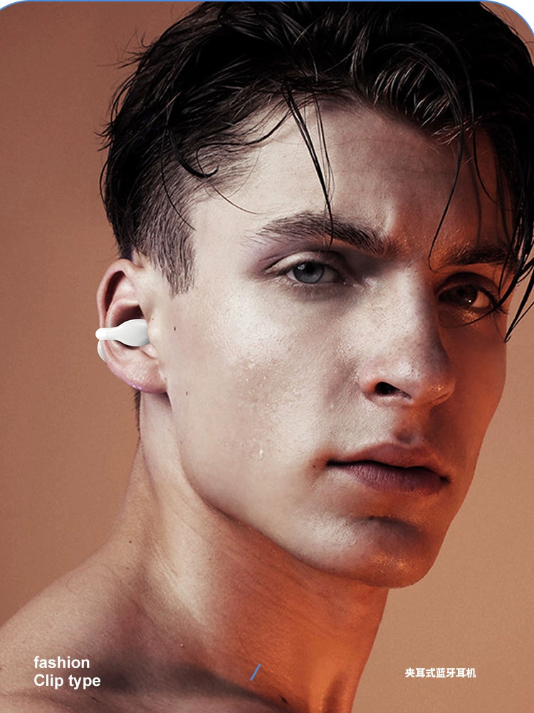 Non-Entry Ear Clip Bluetooth Headset Mini Running Painless Driving Rider Take-out Sports Single and Double Ear Hanging Long Standby