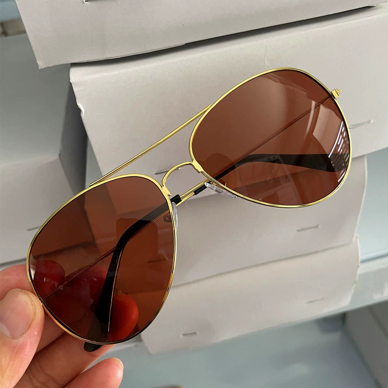 Aviator Sunglasses Large Sunglasses Women's Dark Men Sunglasses Women's for Driving Men's Retro Glasses