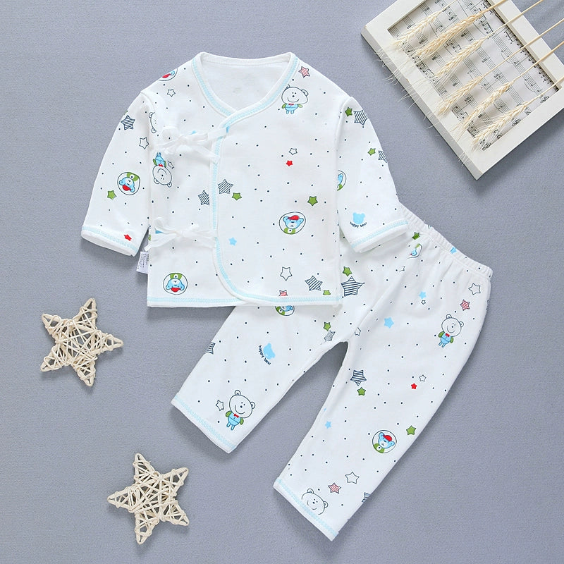 Gown Newborn Clothes 0-3 Months 6 Baby Cotton Underwear Summer Thin Newborn Baby Suit Spring & Fall