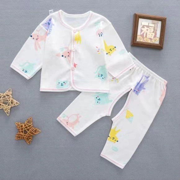 Gown Newborn Clothes 0-3 Months 6 Baby Cotton Underwear Summer Thin Newborn Baby Suit Spring & Fall