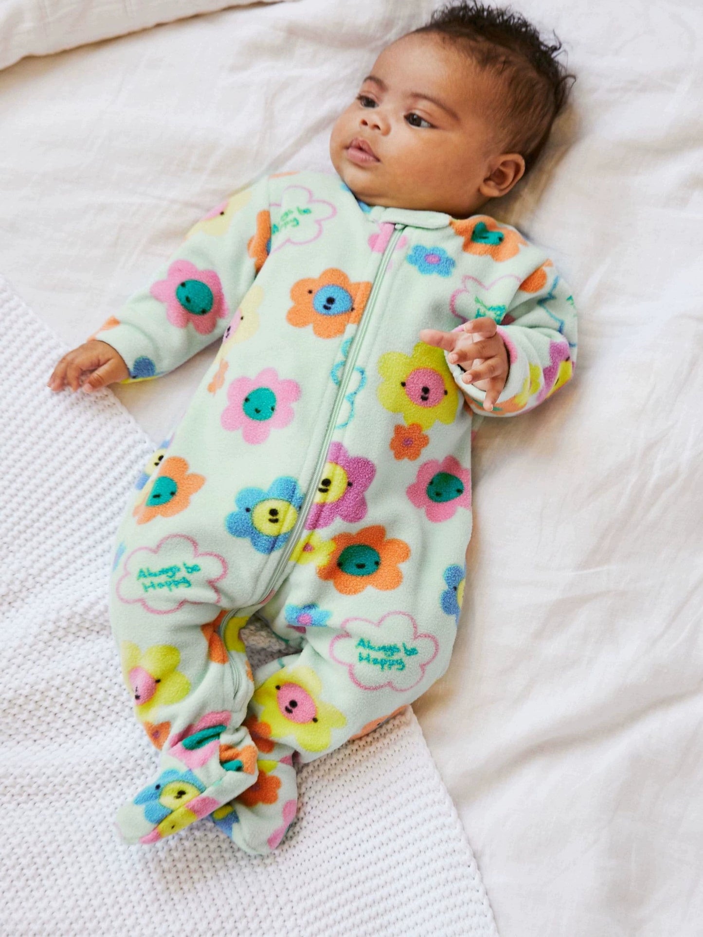 In Stock British next New Arrival Baby Fall and Winter Thick Coral Fleece Knitting Jumpsuit Romper Fleece-lined Jumpsuit Pajamas