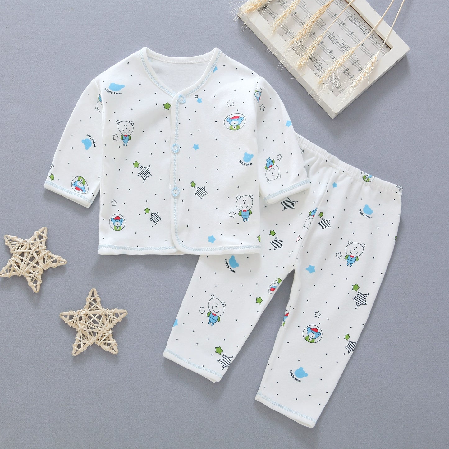 Gown Newborn Clothes 0-3 Months 6 Baby Cotton Underwear Summer Thin Newborn Baby Suit Spring & Fall