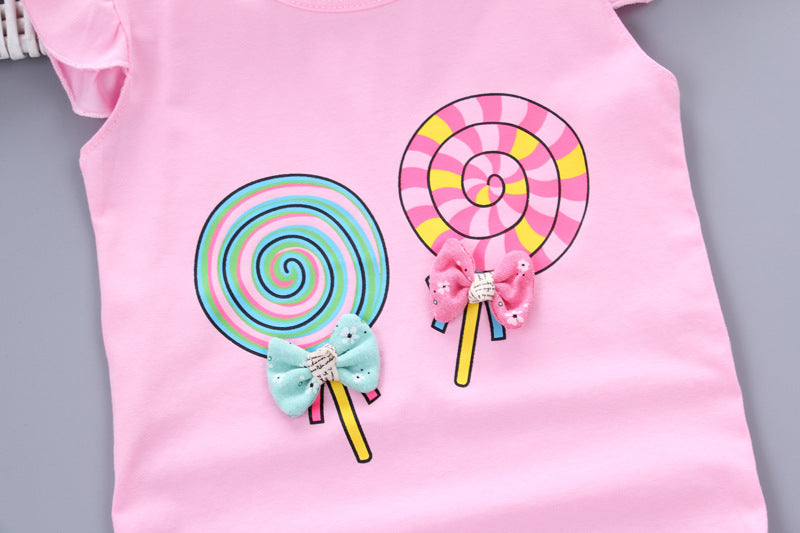 New Summer Fashion Baby Girls Clothes Children Cute Cotton Vest Shorts 2Pcs/Sets Toddler Casual Costume Infant Kids Tracksuits