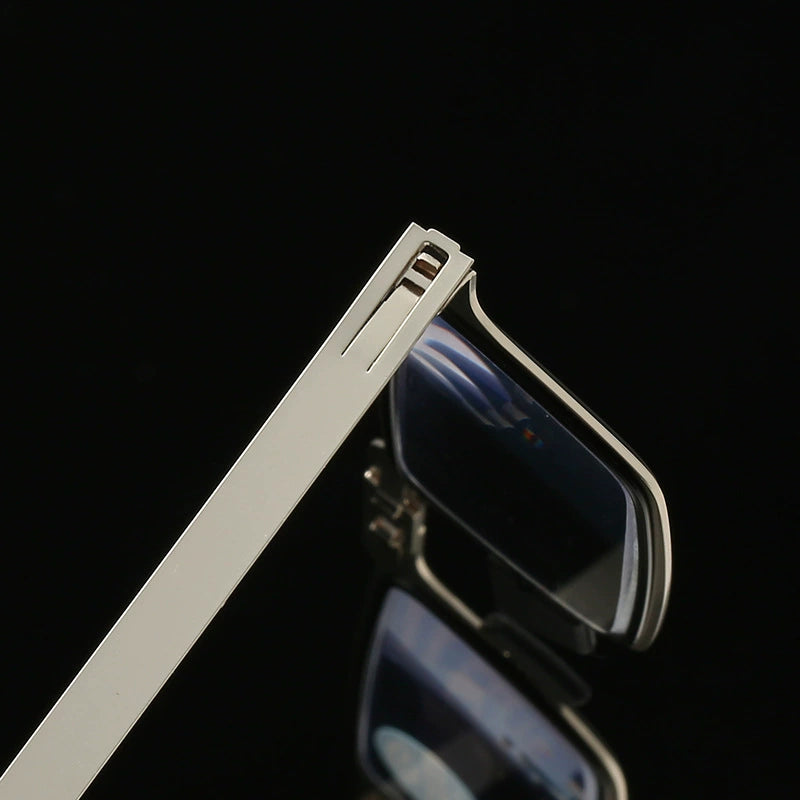 Portable Foldable Reading Glasses Fashion Plaid HD Male Presbyopic Glasses Ultra Light Anti Blue-Ray Non-Fatigue Middle-Aged and Elderly