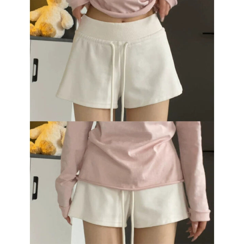 Red American Style Sexy shorts Women's Summer New arrival high waist Slim Looking Yoga Pants Casual Sports Hip Low Waist Hot Pants