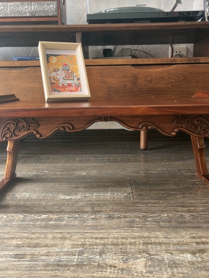 Wooden Tatami Bed, Wooden Bay Window Coffee Table, Foldable Window Seat Desk, Balcony Tea Table, Wooden Window Sill Table