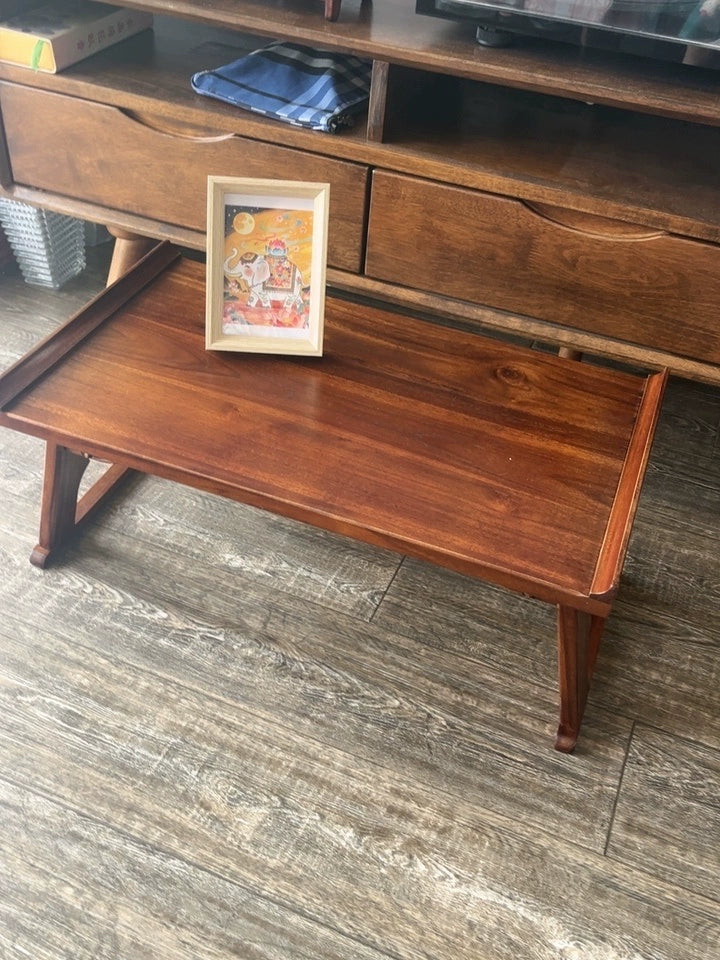 Wooden Tatami Bed, Wooden Bay Window Coffee Table, Foldable Window Seat Desk, Balcony Tea Table, Wooden Window Sill Table