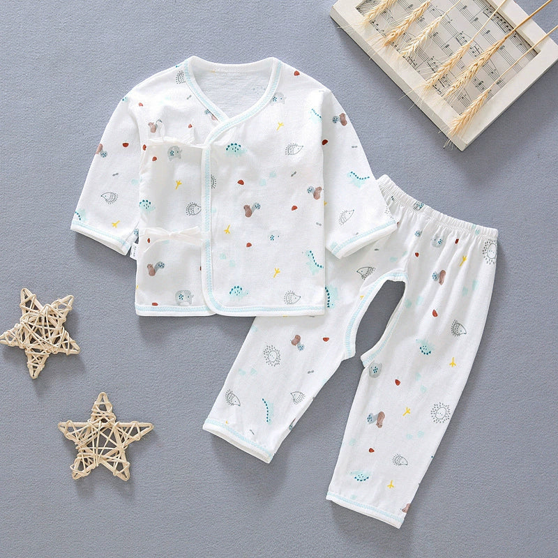 Gown Newborn Clothes 0-3 Months 6 Baby Cotton Underwear Summer Thin Newborn Baby Suit Spring & Fall
