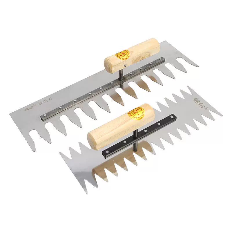 Tile Serrated Spatula Square Tooth Toothed Plastering Knife Paving Tile Plastering Knife Flat Gray Batch Ash Spoon Masonry Tool