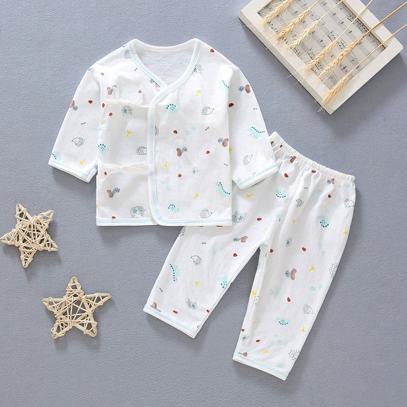 Gown Newborn Clothes 0-3 Months 6 Baby Cotton Underwear Summer Thin Newborn Baby Suit Spring & Fall