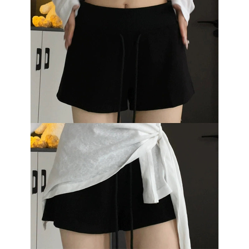 Red American Style Sexy shorts Women's Summer New arrival high waist Slim Looking Yoga Pants Casual Sports Hip Low Waist Hot Pants