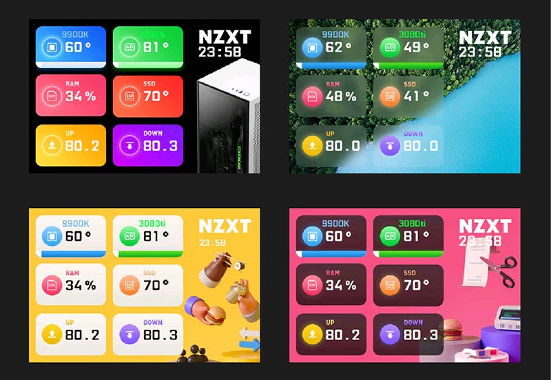 3.5-Inch Computer Status Monitoring Sub-Screen IPs Full View 60fps 480 * 320usb-C Chassis Aida64 Free