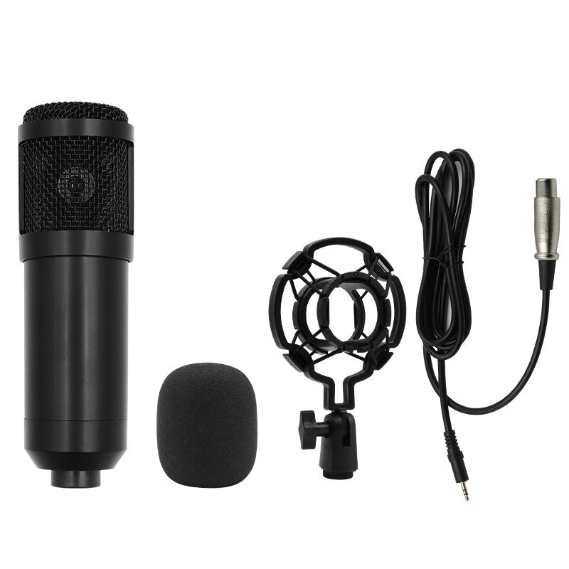 Bm800 Condenser Microphone + V8 Sound Card Computer Recordin