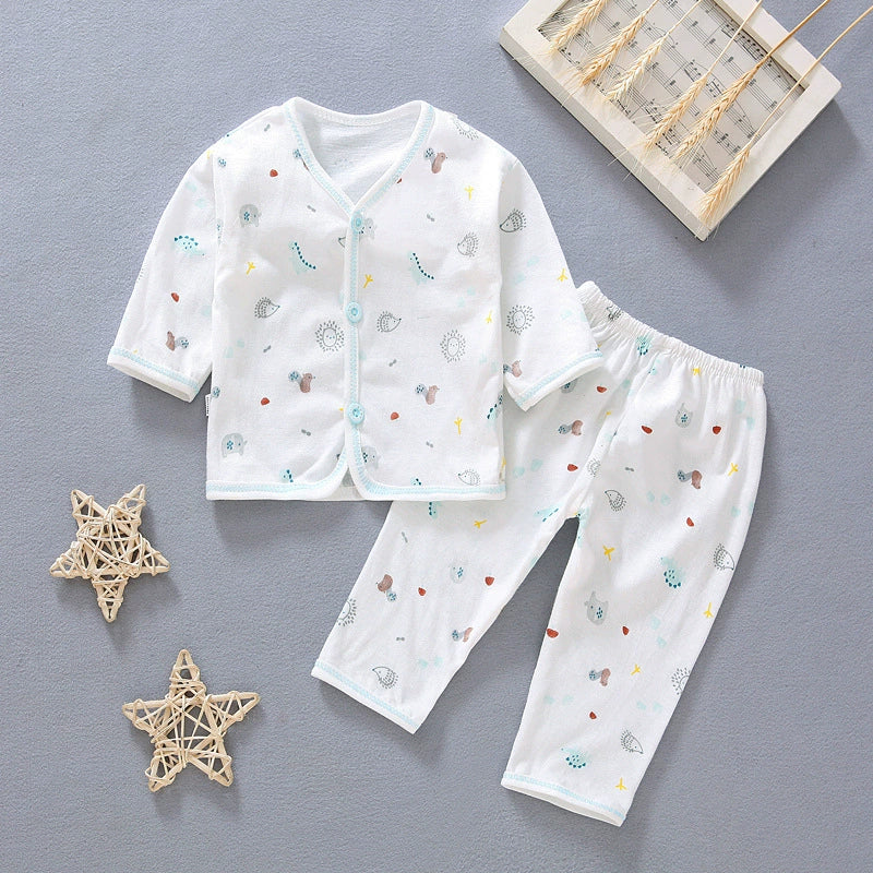 Gown Newborn Clothes 0-3 Months 6 Baby Cotton Underwear Summer Thin Newborn Baby Suit Spring & Fall