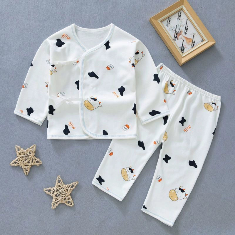 Gown Newborn Clothes 0-3 Months 6 Baby Cotton Underwear Summer Thin Newborn Baby Suit Spring & Fall