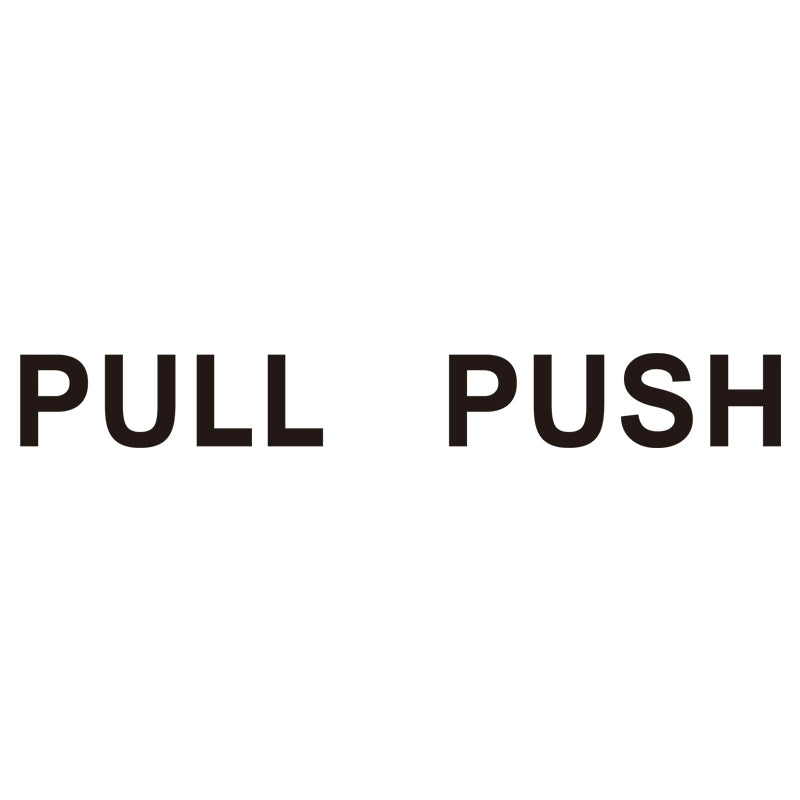 Minimalist Sliding Logo Sticker Fashion English Pull Push Clothing Store Mall Sliding Door Glass Paster