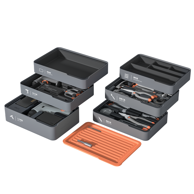 Deli Home Daily For Home Wire Cutter Hammer Lithium Electric Drill Emergency Repair Multifunctional Suit Tool H1001