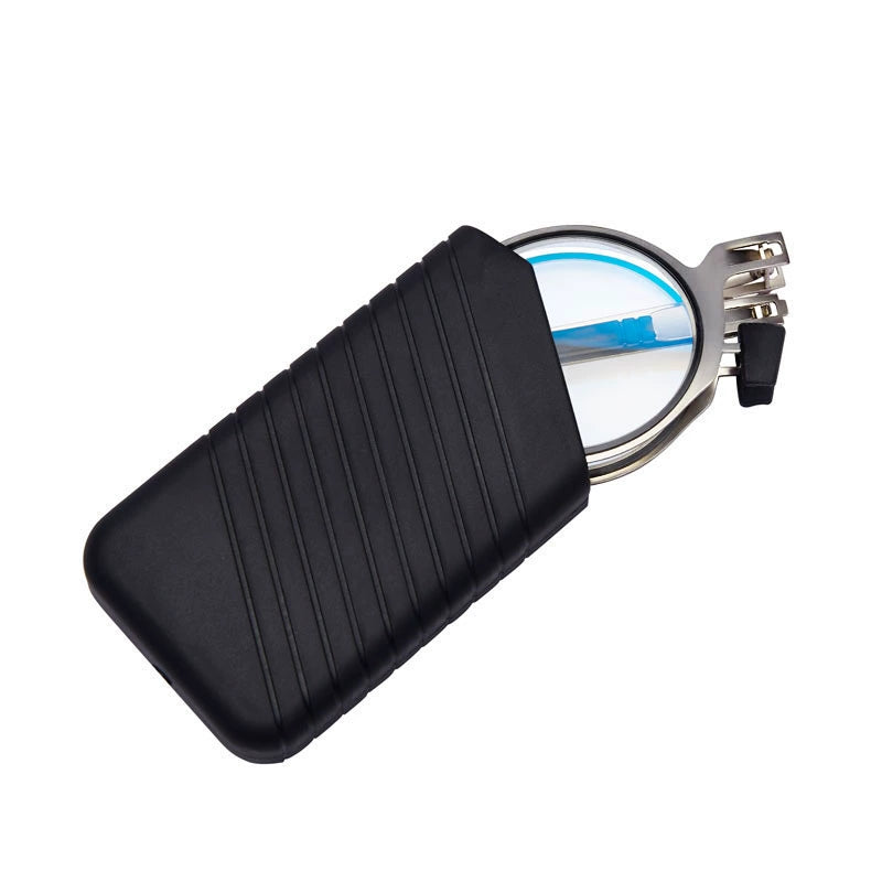 Portable Foldable Reading Glasses Fashion Plaid HD Male Presbyopic Glasses Ultra Light Anti Blue-Ray Non-Fatigue Middle-Aged and Elderly