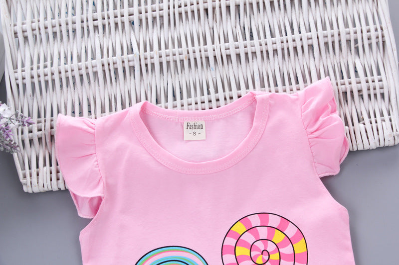 New Summer Fashion Baby Girls Clothes Children Cute Cotton Vest Shorts 2Pcs/Sets Toddler Casual Costume Infant Kids Tracksuits