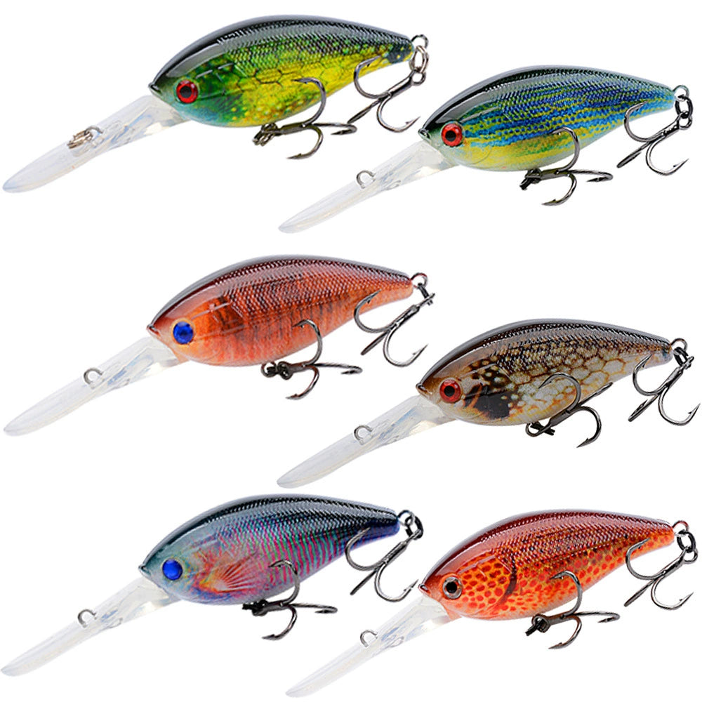 10 Cm12.5 G Long Tongue Small Fat Man Lure Lure Super Far Throw Topmouth Culter Mackerel Grouper Bait Diving 3-5m
