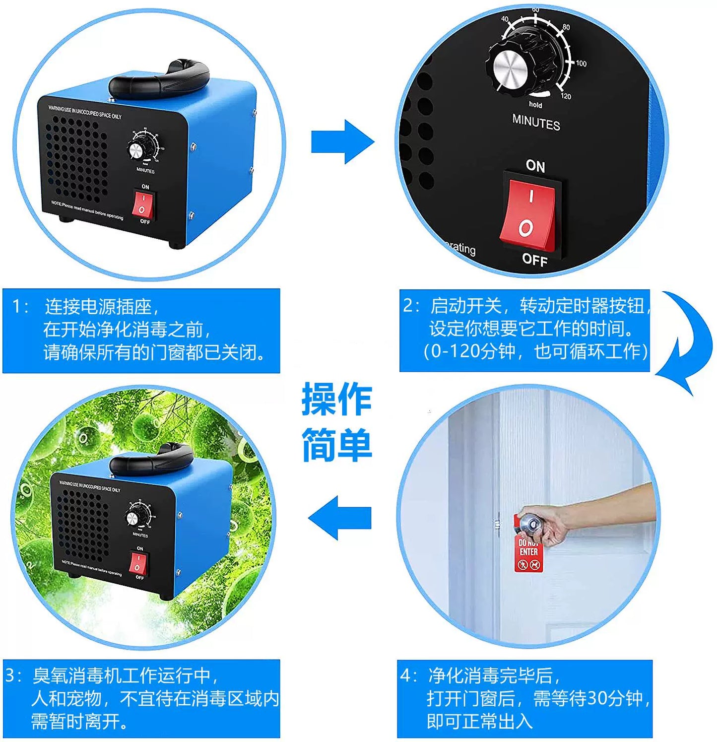 Ozone Sterilizer Small For Home Car Air Sterilization Space Purification Formaldehyde Removal Odor Removal Ozone Generator