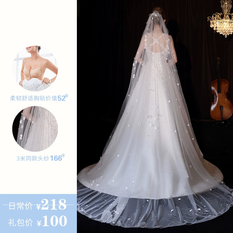 odelia "Mysterious Garden" 2025 New arrival Light Weddings Bride Gauze French Satin Minimalist Light