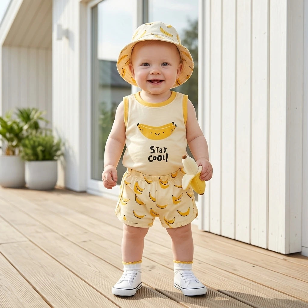 Short Sleeve Baby Cute Clothing Sets Kids Summer Cartoon 2pcs Casual
