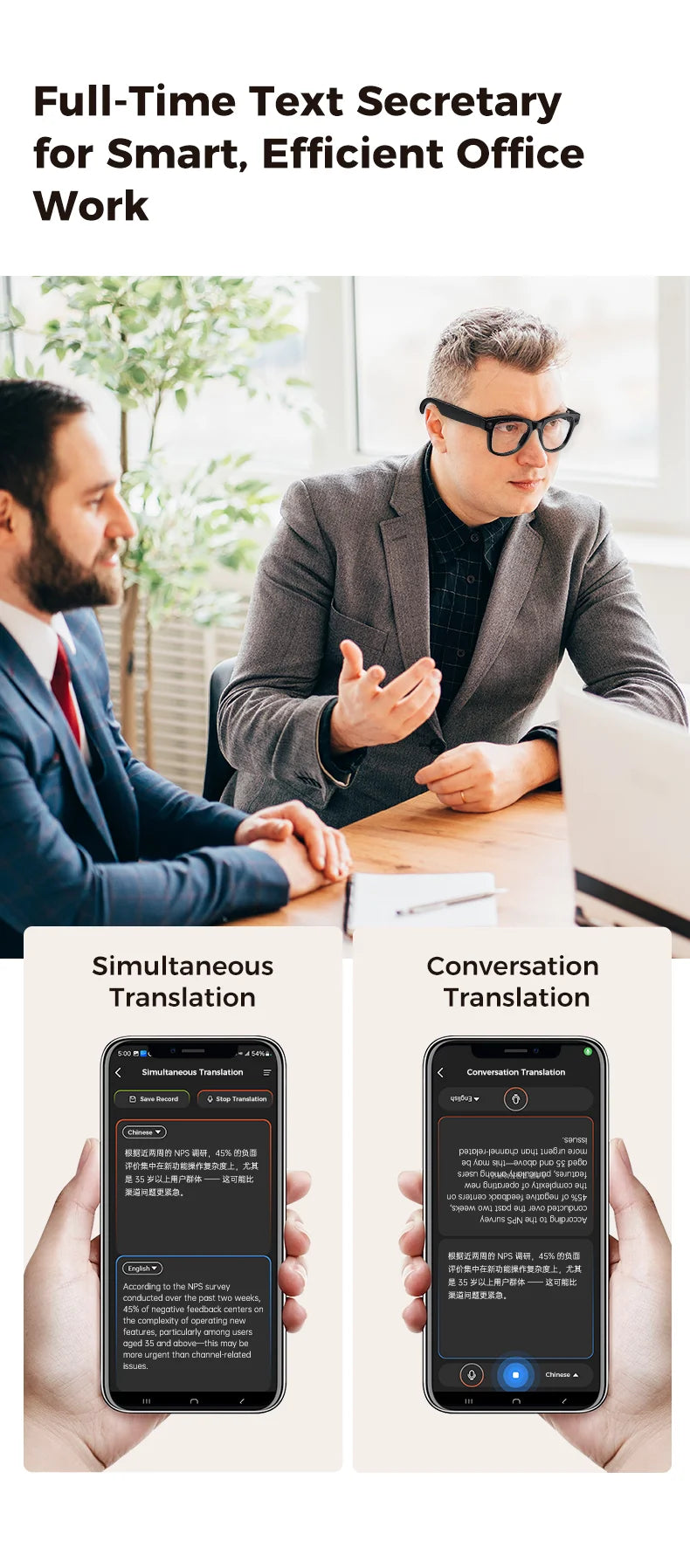 New intelligent AI glasses charging case dual core architecture high-definition photography glasses