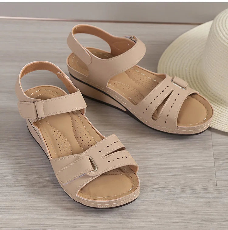 Women Shoes Sandals Summer Party Walking Shoes Retro Sandals For Women Wedge Sandals Ladies Soft Female Women Sandal Footwear