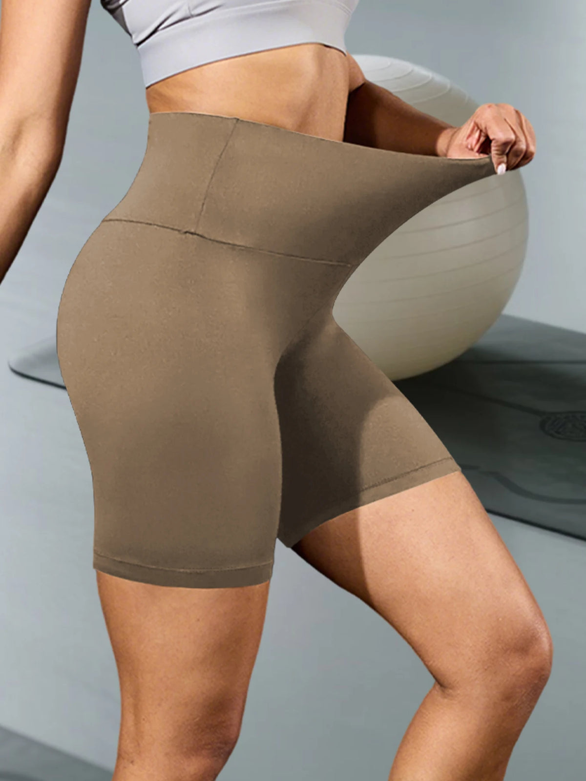 Women's High Waisted Biker Shorts | Super Soft Tummy Control Push Up | No See-Through Yoga Running Gym