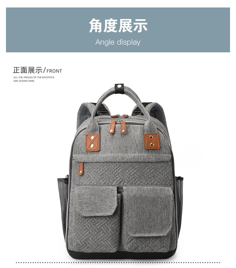 Diaper Bag Backpack for Stroller Waterproof Mummy Large Capacity Outdoor Travel Nappy Maternity Bag with Portable Changing Pad