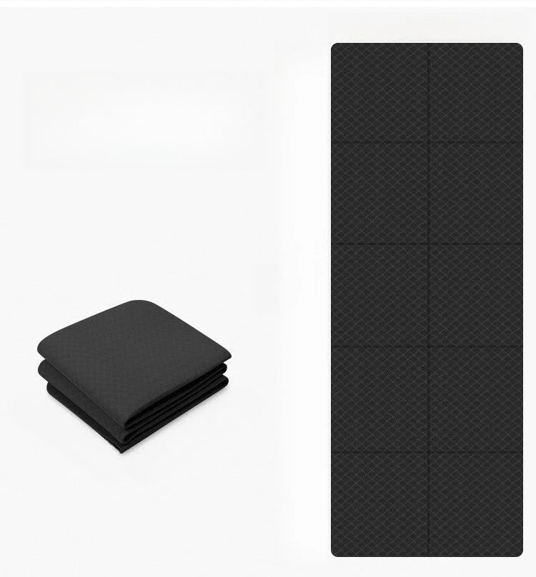 TPE Folding Yoga Mat Sports Anti Slip Shock-absorbing Fitness Folding Mat High-density 6mm Portable Belt Wear-resistant Rest Mat